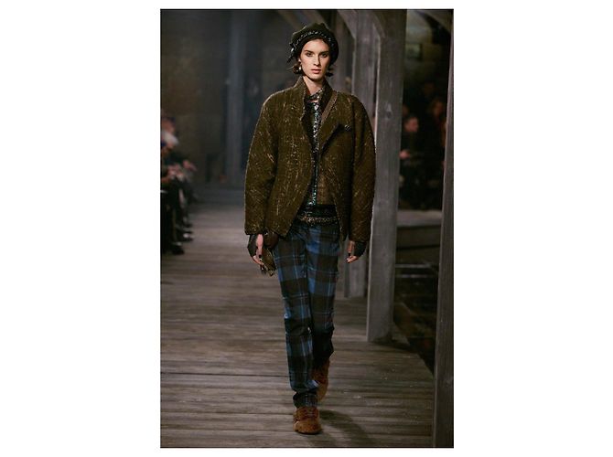 Chanel Nuevos Jeans Tartan Icon París / Edimburgo Azul - vista 3