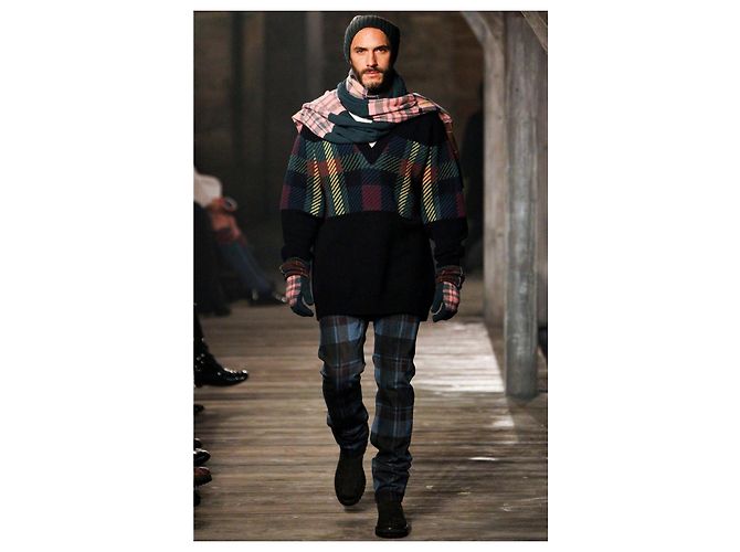 Chanel Nuevos Jeans Tartan Icon París / Edimburgo Azul - vista 4