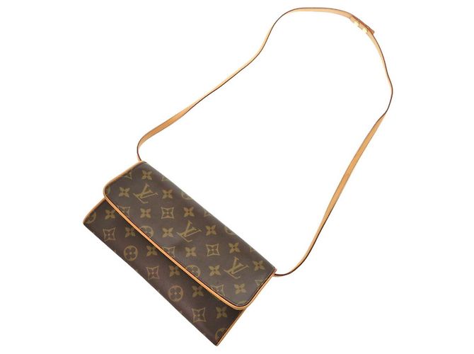 Borsa a Spalla Pochette Twin GM Monogramma Louis Vuitton Marrone - vista 6