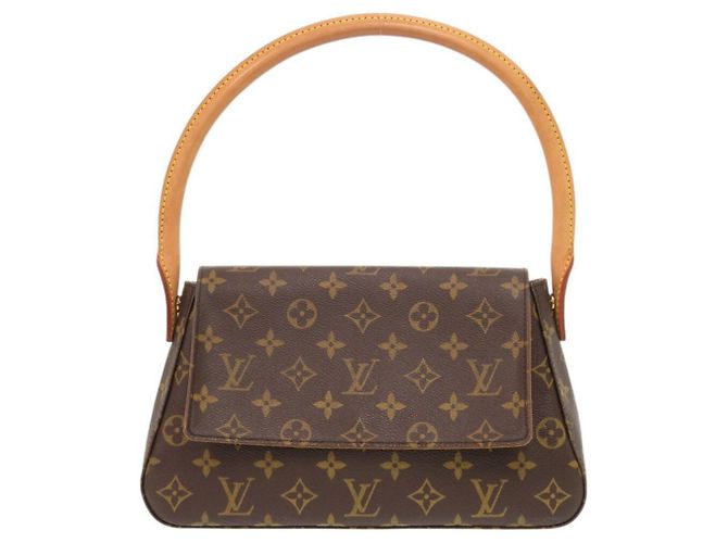 Bolsa de mão Mini Looping Monogram Louis Vuitton Marrom - vista 2
