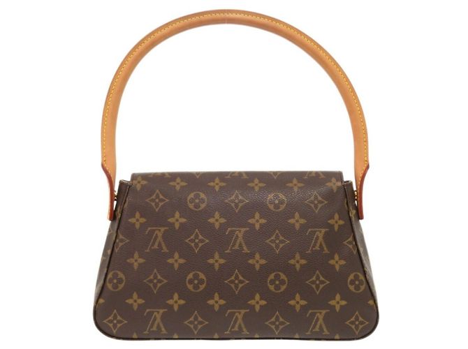 Bolsa de mão Mini Looping Monogram Louis Vuitton Marrom - vista 3