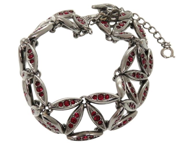 Bracciale in metallo rosso Christian Dior - vista 2