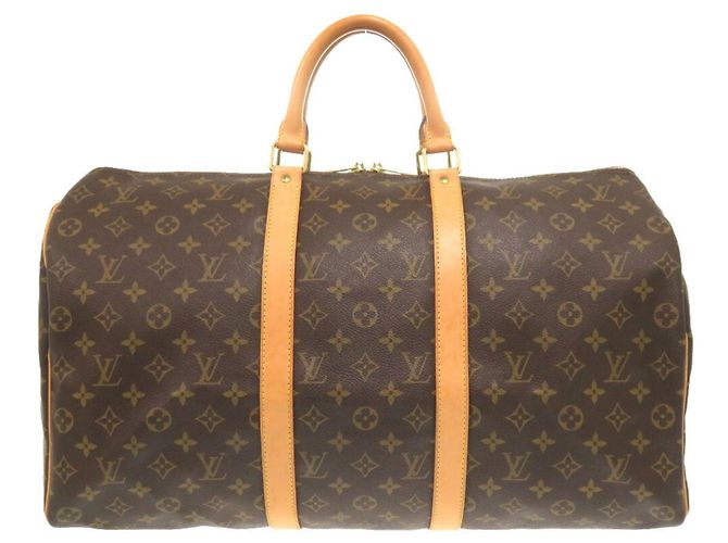 Borsa Boston Monogram Keepall 50 di Louis Vuitton Marrone Monogramma - vista 2