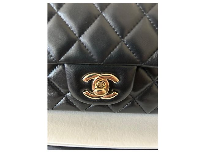 Timeless Chanel Mini borsa classica nera in agnello Nero - vista 2