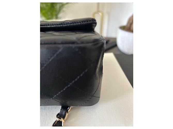 Timeless Chanel Mini borsa classica nera in agnello Nero - vista 9