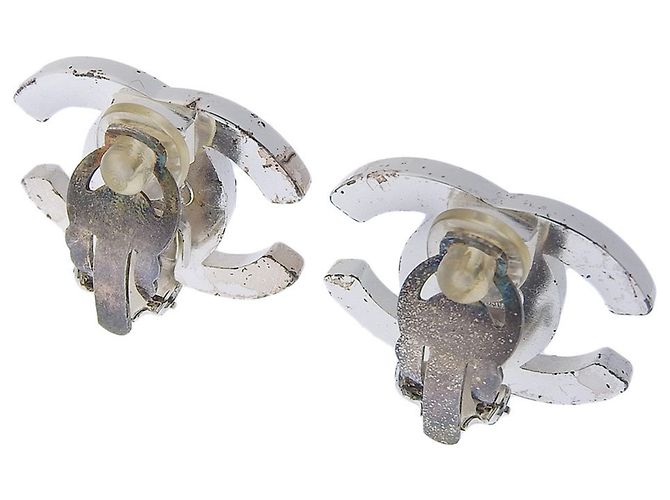 Chanel Coco Mark Clip Ohrringe Silber - Ansicht 2