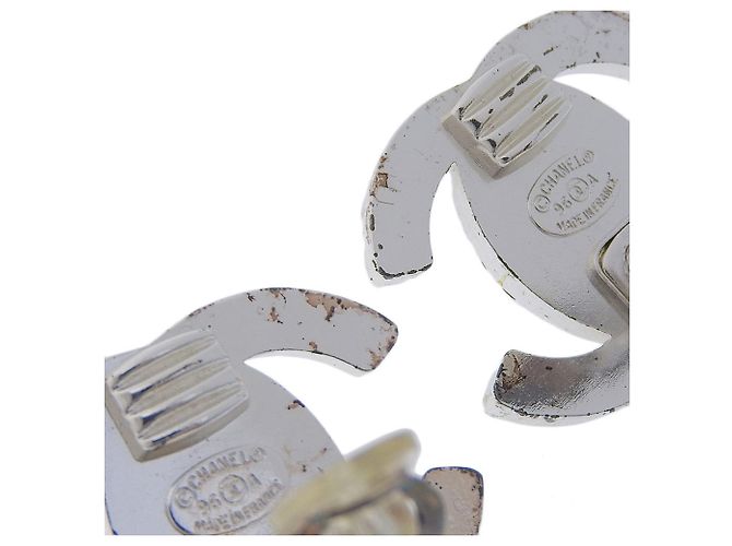 Chanel Coco Mark Clip Ohrringe Silber - Ansicht 3