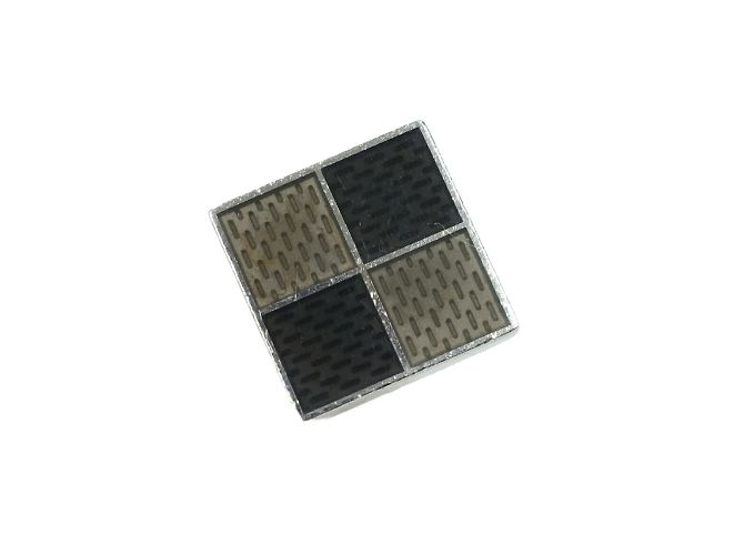 Abotoaduras Damier Louis Vuitton Preto Prata - vista 2