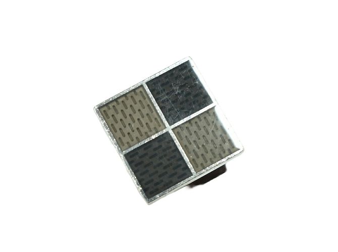 Abotoaduras Damier Louis Vuitton Preto Prata - vista 6