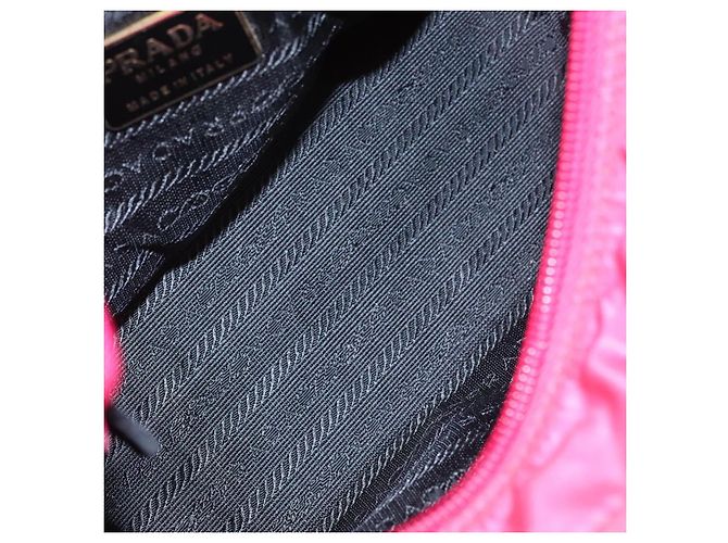 PRADA Borsa a mano in nylon rosa Auth 109805 - vista 11