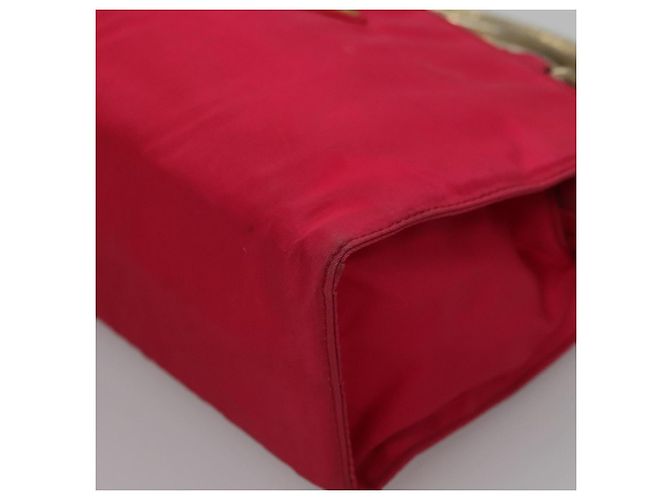 PRADA Borsa a mano in nylon rosa Auth 109805 - vista 14