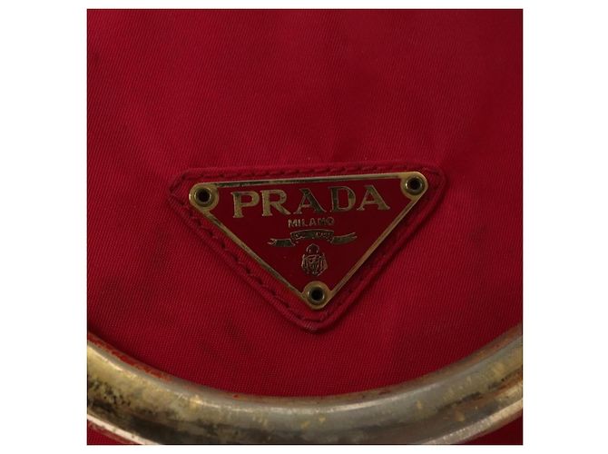 PRADA Borsa a mano in nylon rosa Auth 109805 - vista 17