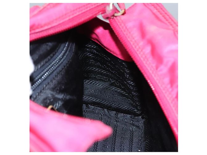 PRADA Borsa a mano in nylon rosa Auth 109805 - vista 19