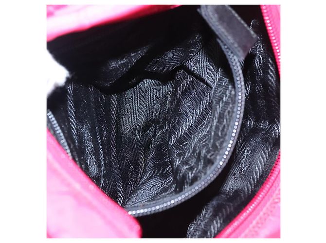 PRADA Borsa a mano in nylon rosa Auth 109805 - vista 22