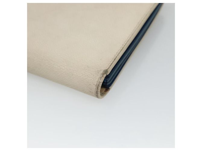 Céline CELINE Grande Portafoglio con Tracolla in Pelle Bianca Auth ar13263 Bianco - vista 10