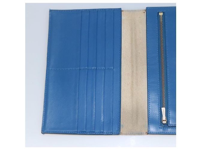 Céline CELINE Grande Portafoglio con Tracolla in Pelle Bianca Auth ar13263 Bianco - vista 14