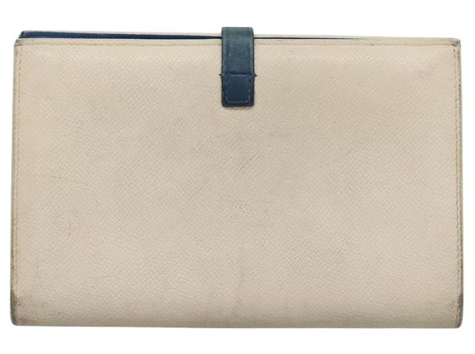 Céline CELINE Grande Portafoglio con Tracolla in Pelle Bianca Auth ar13263 Bianco - vista 3