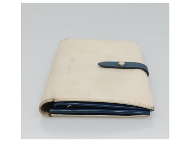 Céline CELINE Grande Portafoglio con Tracolla in Pelle Bianca Auth ar13263 Bianco - vista 4