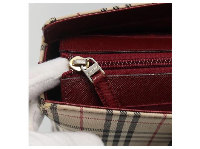 Burberry Nova Check Tote Bag aus Canvas Beige Gold Auth KD099 Golden - Ansicht 10