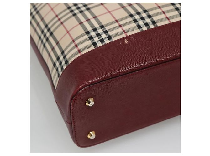 Burberry Nova Check Tote Bag aus Canvas Beige Gold Auth KD099 Golden - Ansicht 14