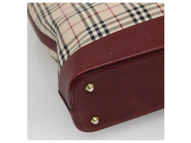 Burberry Nova Check Tote Bag aus Canvas Beige Gold Auth KD099 Golden - Ansicht 16