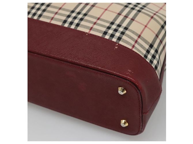 Burberry Nova Check Tote Bag aus Canvas Beige Gold Auth KD099 Golden - Ansicht 9