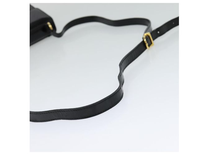 Borsa a Spalla Gancini Salvatore Ferragamo Smalto Nero Oro Auth KD105 D'oro - vista 7