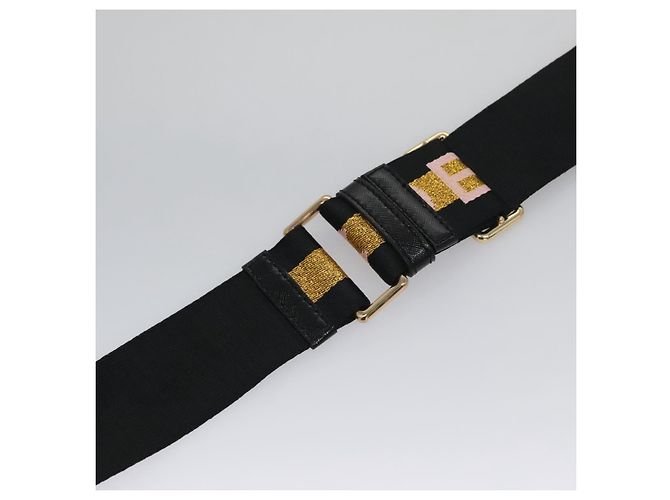 Marc Jacobs Adjustable Shoulder Strap Canvas 38.6""-57.1"" Black Auth am7732 - view 14