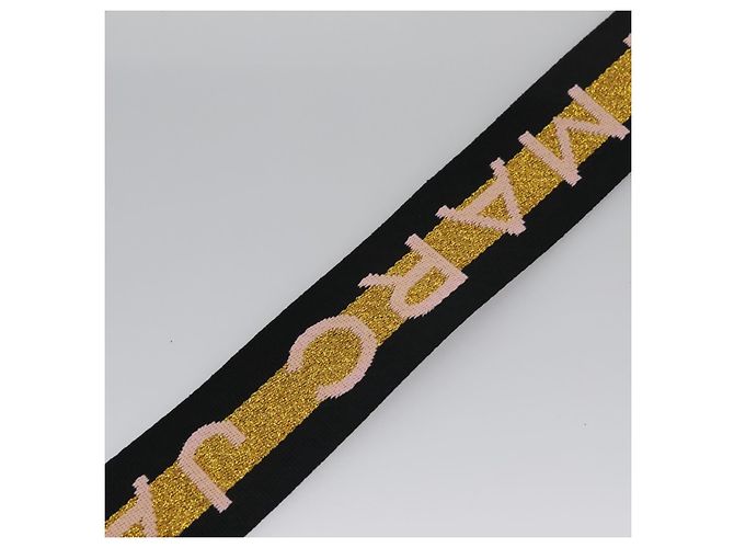 Marc Jacobs Adjustable Shoulder Strap Canvas 38.6""-57.1"" Black Auth am7732 - view 4