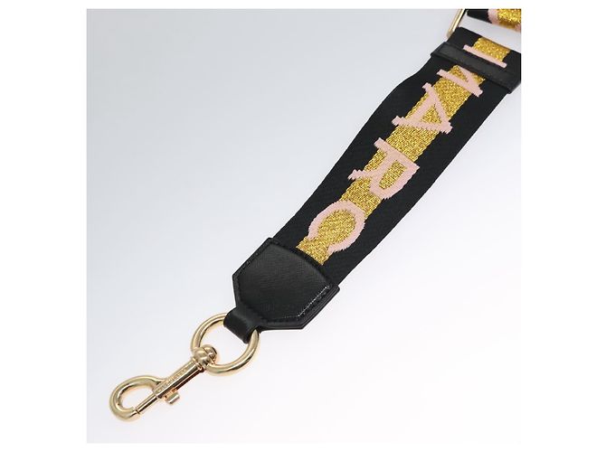 Marc Jacobs Adjustable Shoulder Strap Canvas 38.6""-57.1"" Black Auth am7732 - view 9