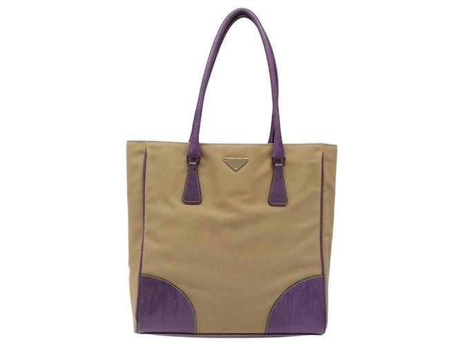 PRADA Tote Tasche aus Canvas Beige Auth ep7542 - Ansicht 13