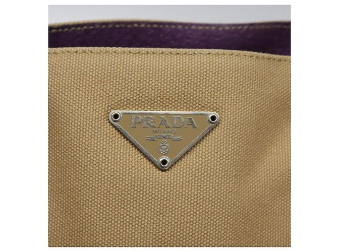 PRADA Tote Tasche aus Canvas Beige Auth ep7542 - Ansicht 17