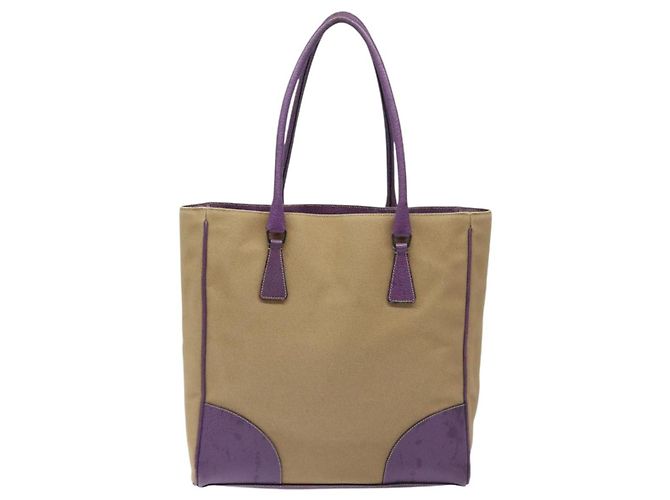 PRADA Tote Tasche aus Canvas Beige Auth ep7542 - Ansicht 2