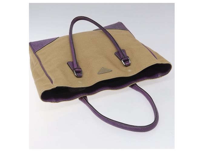 PRADA Tote Tasche aus Canvas Beige Auth ep7542 - Ansicht 6