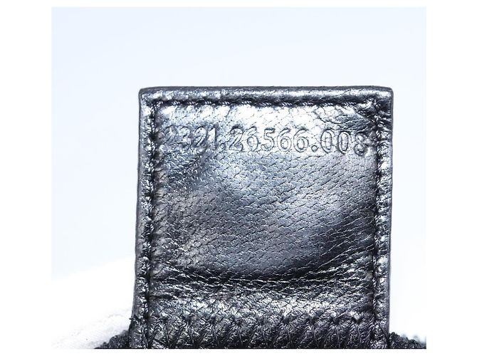 FENDI Mamma Baguette Bolsa de Hombro Nylon Negro Plata Auth ep7496 - vista 12