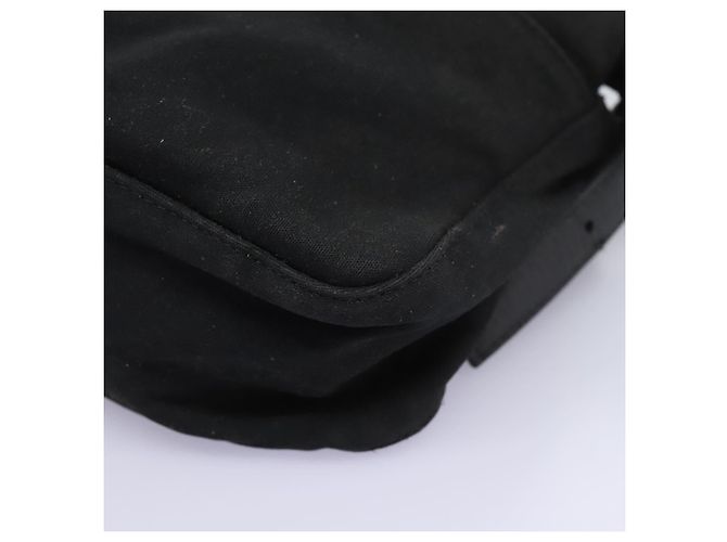 FENDI Mamma Baguette Bolsa de Hombro Nylon Negro Plata Auth ep7496 - vista 16