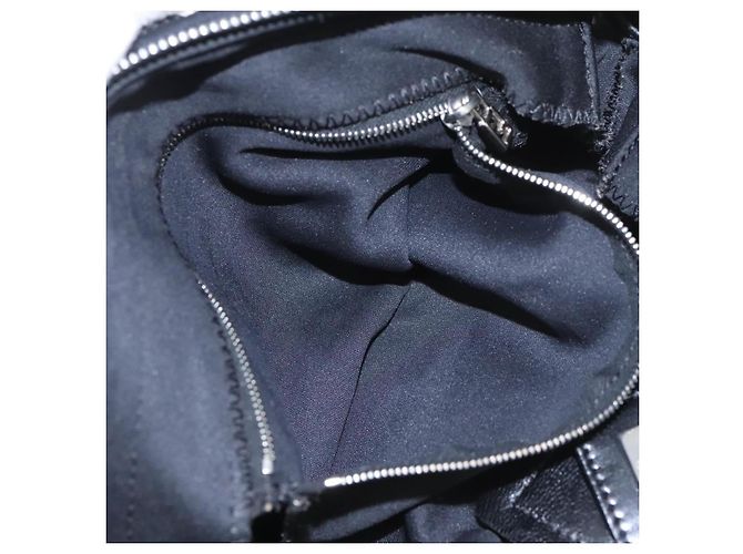 FENDI Mamma Baguette Bolsa de Hombro Nylon Negro Plata Auth ep7496 - vista 26