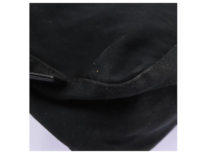 FENDI Mamma Baguette Bolsa de Hombro Nylon Negro Plata Auth ep7496 - vista 8