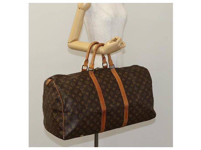 LOUIS VUITTON Monogram Keepall 55 Borsa Boston M41424 LV Auth ep7541 Monogramma - vista 21