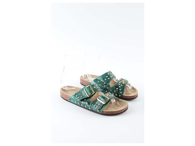 Claris Virot Grüne Sandalen - Ansicht 3
