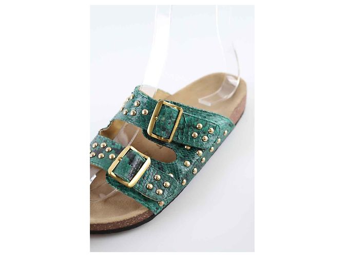 Claris Virot Grüne Sandalen - Ansicht 4