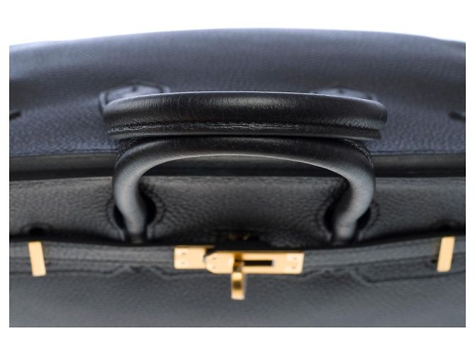 Hermès Sac HERMES Birkin 25 en Cuir Noir - 102568 - vue 10