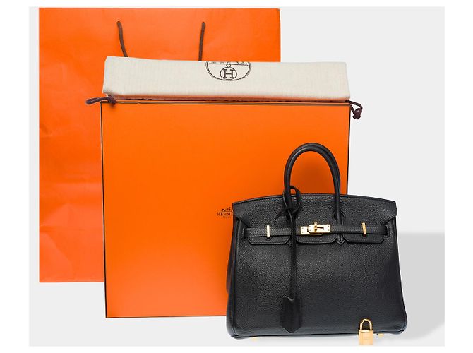 Hermès Sac HERMES Birkin 25 en Cuir Noir - 102568 - vue 2