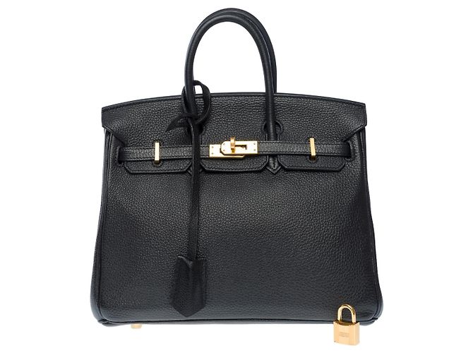 Hermès Sac HERMES Birkin 25 en Cuir Noir - 102568 - vue 3