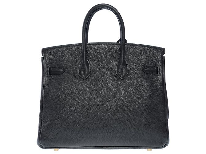 Hermès Sac HERMES Birkin 25 en Cuir Noir - 102568 - vue 4