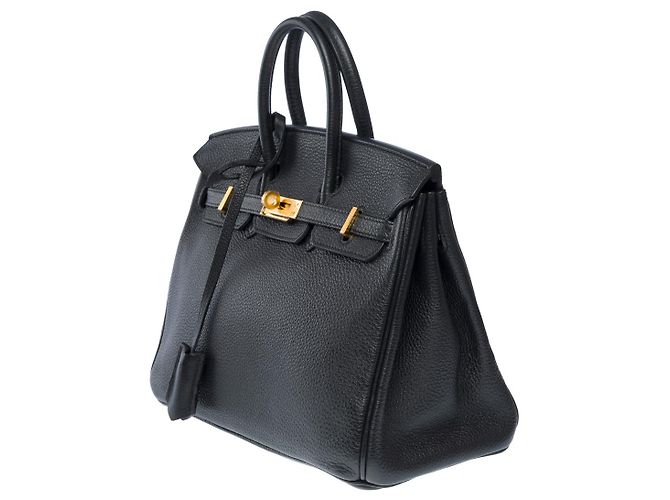 Hermès Sac HERMES Birkin 25 en Cuir Noir - 102568 - vue 5