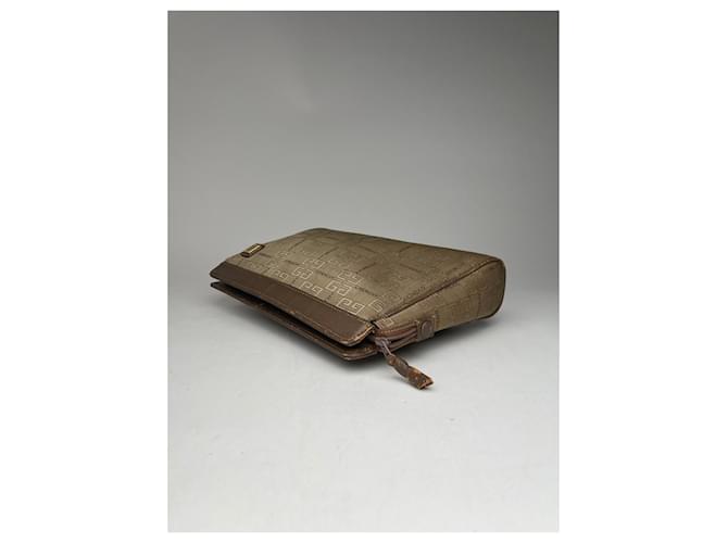 Clutch Monogram GV3 Vintage Givenchy Marrone - vista 11