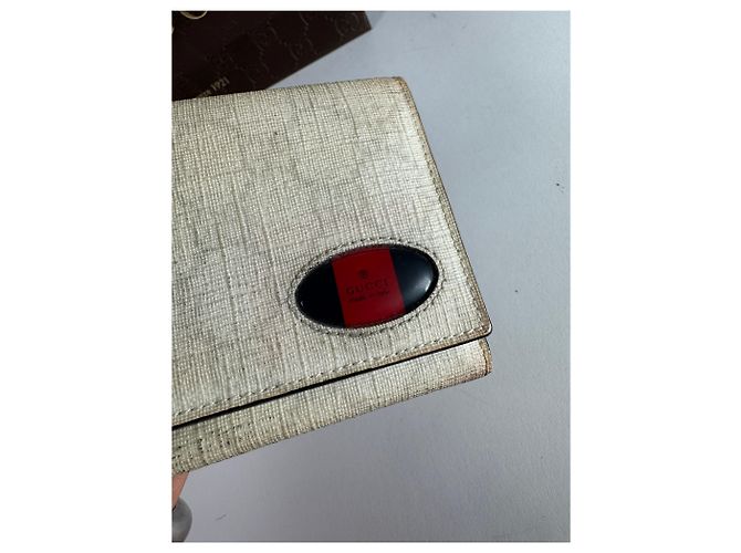 Vintage Gucci Monogram Leather Wallet White - view 3