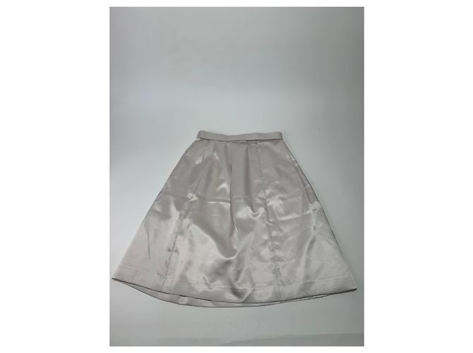 Vintage Courreges Paris Perlenrock 38/M Silber - Ansicht 11