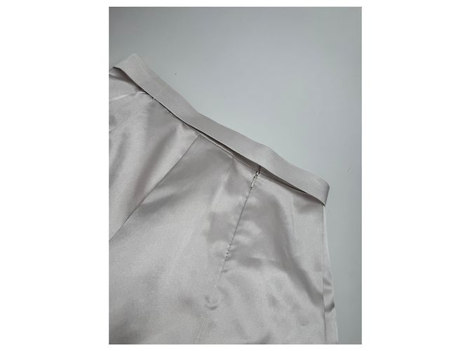 Vintage Courreges Paris Perlenrock 38/M Silber - Ansicht 12
